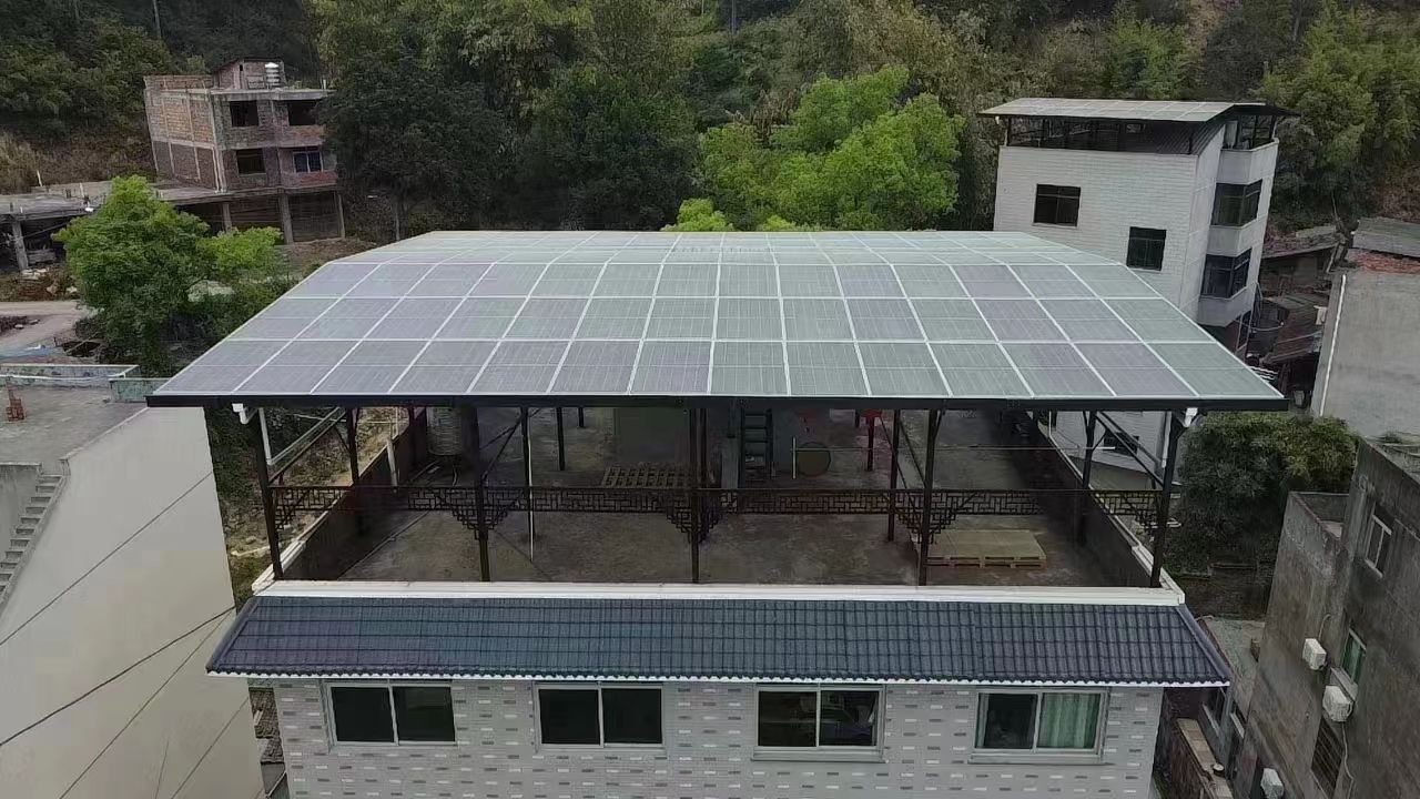 天水15kw+10kwh自建别墅家庭光伏储能系统